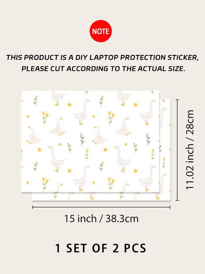 DIY 15inch Laptop Stickers Skins Cute Cat A+C Side Notebook Computer Cover Skin for Macbook /HP / Dell / Lenovo / Acer / ASUS