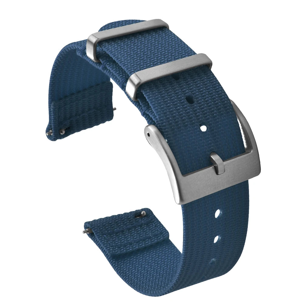 New Ribbed Nylon Watch Strap 18mm 20mm 22mm Qucik Release Straps Military Sports Watchband Fabric Strap for Omega/Smart/Samsung
