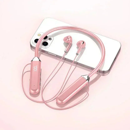 Wireless Neckband Bluetooth Earphones High Sound Quality Stereo Battery Display HD Voice Call Sports Headphones New Product 2025
