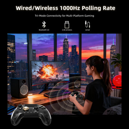 Anbernic RG G01 / RG P01 Retro Games Controller Hall Effect Triggers XBOX Gamepad for PC Android IOS Steam Linux Supports Bluetooth 5.3/Wired/2.4G Wireless
