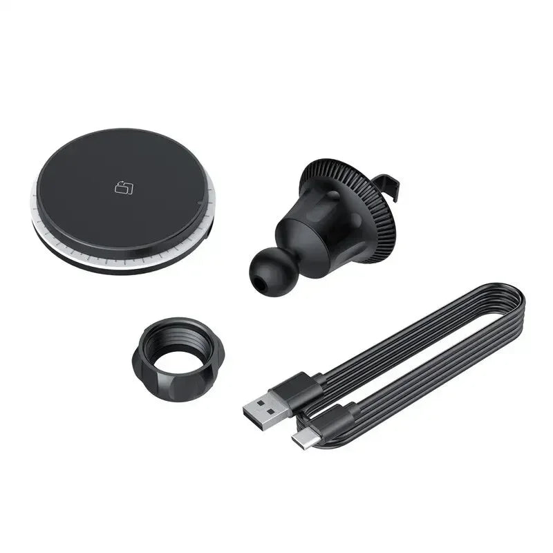 LED/RGB Magnetic Car Wireless Charger For iPhone 12 13 14 15 Pro Max Macsafe Car Phone Holder Stand Mount Fast Charging Station