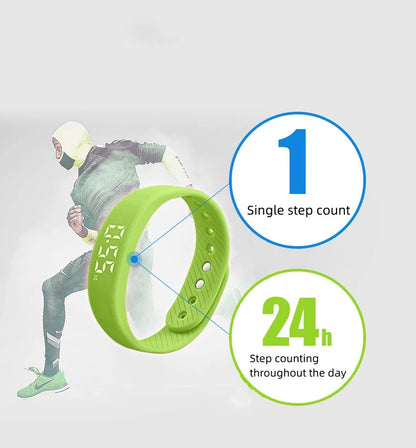 Smart Bracelet LED Digital Vibration Alarm Wrist Waterproof Smart Clock Smartband With Running Pedometer Monitor Smart Band