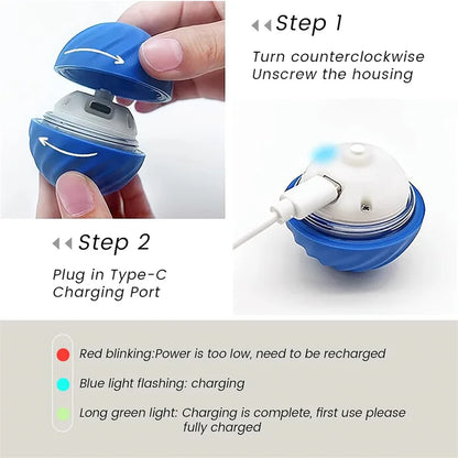 Smart Dog Toys Ball Electronic Interactive Pet Toy Moving Ball USB Automatic Moving Bouncing for Puppy Birthday Gift Cat Product