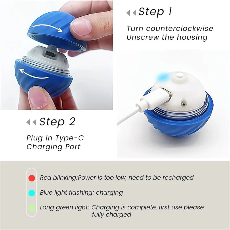 Smart Dog Toys Ball Electronic Interactive Pet Toy Moving Ball USB Automatic Moving Bouncing for Puppy Birthday Gift Cat Product