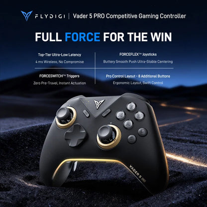 Flydigi Vader 5 Pro Wireless Gamepad FORCEFLEX Joysticks Top-Tier Ultra-Low Latency Gaming Controller For Switch/Android/iOS/PC
