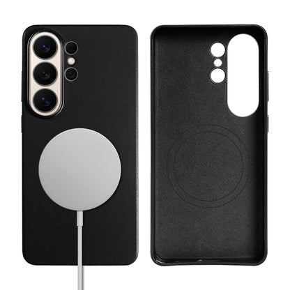 For Magsafe Premium Leather Case for Samsung Galaxy S26 Ultra S26Ultra S26Plus S25 Plus S25Ultra Phone Case Cover Magnetic Coque