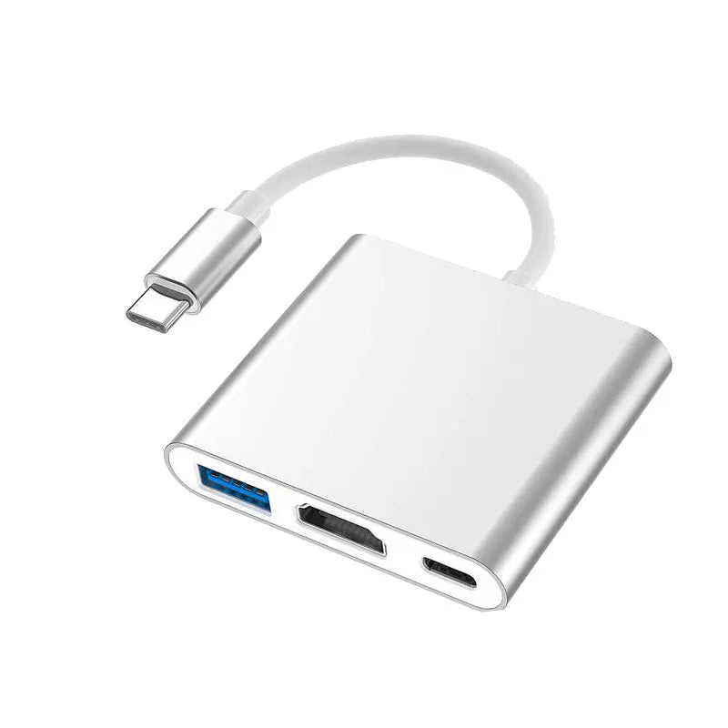 3-in-1 USB C Hub 100W Power Delivery USB 3.0 with 4K HDMI-Compatible for MacBook  Chromebook Steam Deck - Stable HUB Adapter