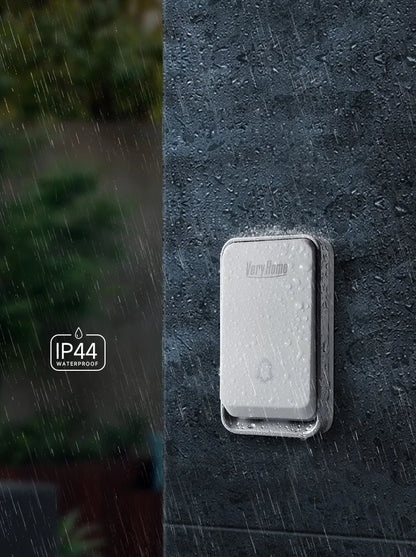 Self-Powered Wireless Doorbell No Battery Needed, 100dB Loud Chime, 120m Range, Waterproof (IP44), 52 Melodies