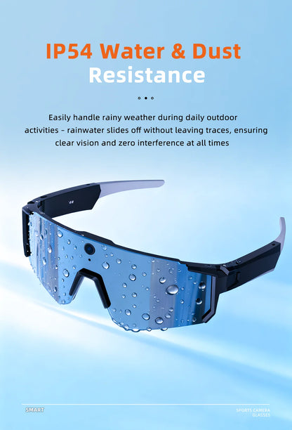 4K Polarized Sunglasses AI Smart HD 800W Camera Bluetooth Call Translation for Men Cycling Anti Glare Driving UV400 IP54 Goggles