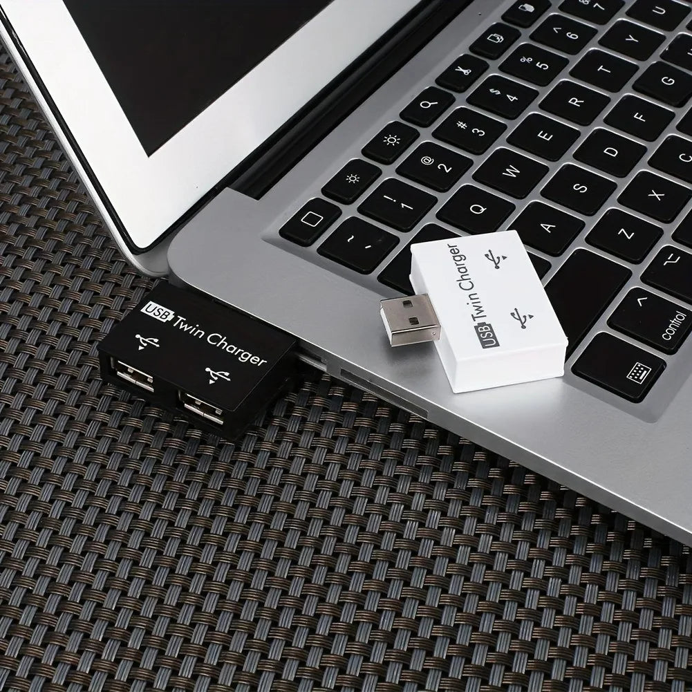 USB 2.0 HUB 1 To 2 Port High Speed Mini Splitter Adapter For Laptop U Disk Card Reader Mouse Keyboard Phone Charging Accessories