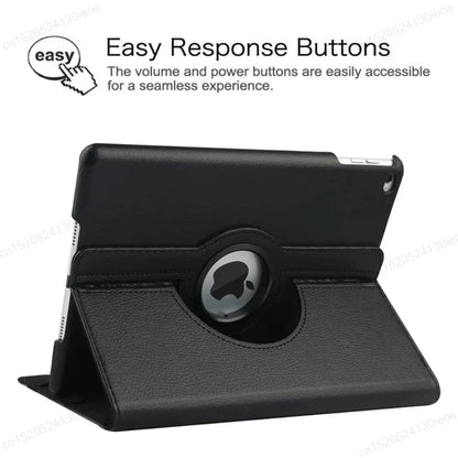 360 Rotation Leather For Ipad A16 2025 Case 11 M4 Air 11 M2 5 4 3 2 10.9 Funda 10 9 9th 10th 8th Generation Mini 6 7 8.3 10.2