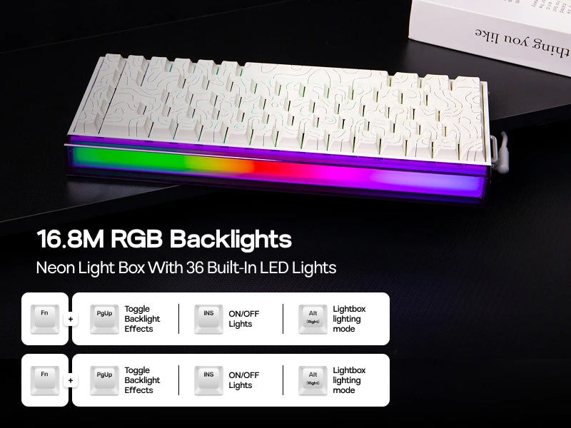 AULA Hero68 HE 65% ANSI US Layout Hot-Swap Wired Magnetic Gaming Keyboard 8kHZ Rapid Hall Effect Switch RGB Backlight Light Box