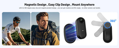 4K HD Motorcycle Mini Recorder Finger WIFI Action Camera Lightweight POV Motorcycle Road Sport Cam Bicycle Vlog Pet Body Camera