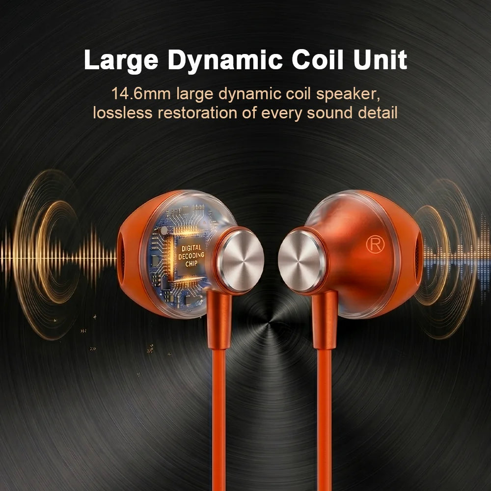 For iPhone 17 Pro USB Type C Headphones HiFi Surround Sound Earphones in Ear 3.5mm Wired Earbuds For iPhone 16 15 Pro Max Air