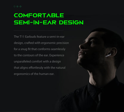 Black Shark T11 TWS Wireless Earbuds with Active Noise Cancellation, Bluetooth 5.3, 30 Hour Battery Life, RGB Light, Low Latency