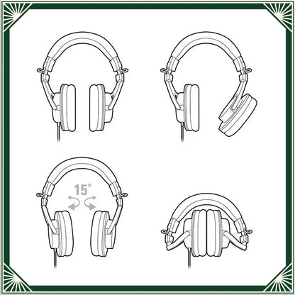 Audio-Technica ATH-M30X Over Ear Closed Back Studio Recording Headset Wired Headphones Professional Monitor Headphones Ath M30x