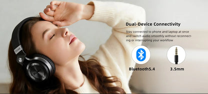 Bluedio Wireless Headphone with Mic Super Bass Over-Ear Headphones Bluetooth 57mm Driver Wireless/3.5mm Cable Foldable Headsets