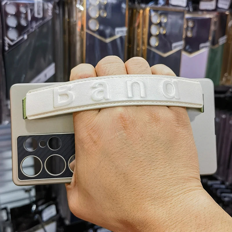 Finger Hand Grip Band Belt Strap Case For Samsung Galaxy S22 S23 S24 S25 Ultra Plus Elastic Band Shell