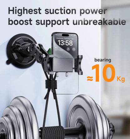 Universal Metal Car Phone Mount, 360° Rotation for Windshield/Dashboard, Suction Cup Holder for IPhone Samsung All Smartphones