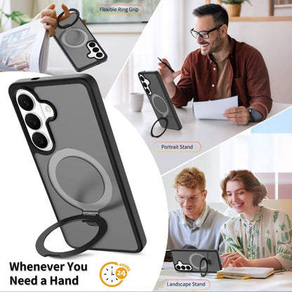 Magnetic for Magsafe Phone Case for Samsung Galaxy S25 Edge S26 Ultra S24 FE S23 A06 A07 A17 A16 A36 A56 Ring Holder Hard Cover