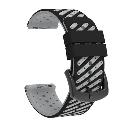 22mm Quick Release Two Tone Silicone Watch Strap For Garmin Forerunner 570 47mm 265 255 Music/Venu 3 2 45mm Sport Band Bracelet