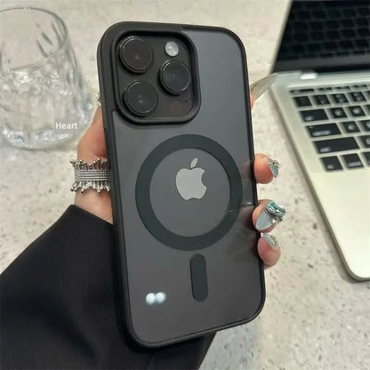 Clear Magnetic Matte For Magsafe Case For iPhone 17 16 15 14 13 12 11 Pro Max 14 Plus 16E 17E AIR Wireless Charge Protect Cover