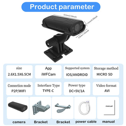 Super Small Wireless WiFi Mini Camera - Home Security Nanny Camera with Motion Detection Remote Pet Monitoring Camera