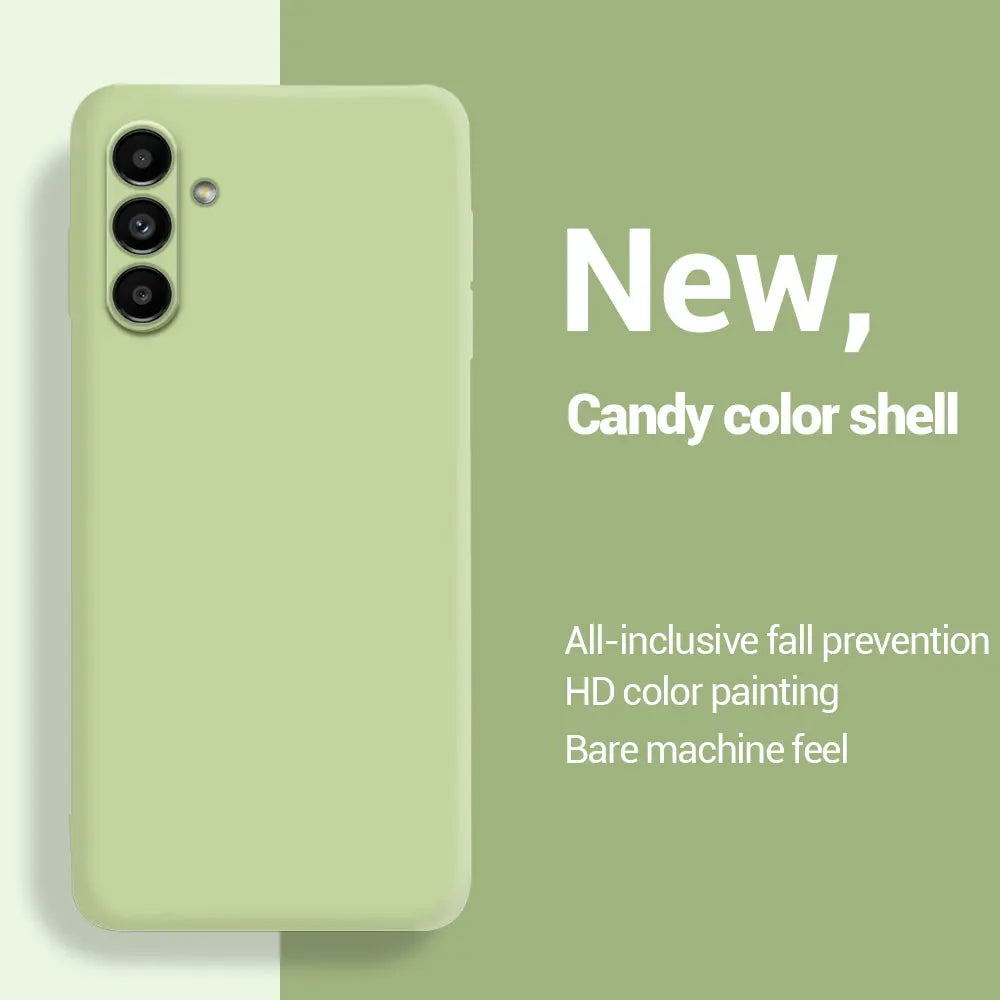 Liquid Soft Silicone TPU Case For Samsung Galaxy S20 S21 S22 S23 S24 S25 Plus Note 20 Ultra S21 FE 5G Back Cover Fundas