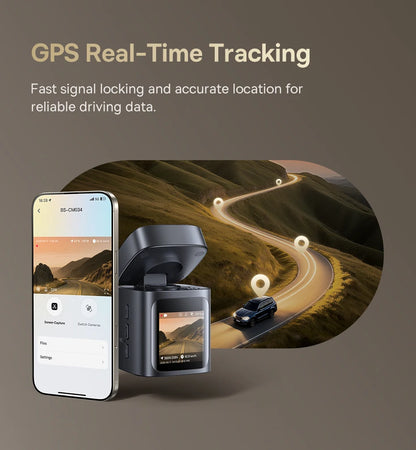 Baseus 4K Dash Cam for SONY Sensor STARVIS Night Vision Front and Rear Car Camera ADAS WiFi6 GPS 24H Parking Dashcam