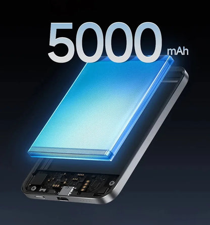 Xiaomi Jinshajiang Power Bank 5000mAh Magnetic Ultra Slim 15W Wireless Fast Charging Portable External Battery for iPhone 15-17