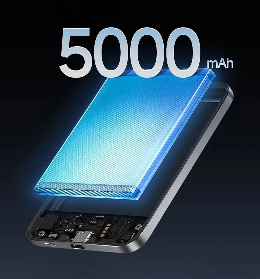 Xiaomi Jinshajiang Power Bank 5000mAh Magnetic Ultra Slim 15W Wireless Fast Charging Portable External Battery for iPhone 15-17