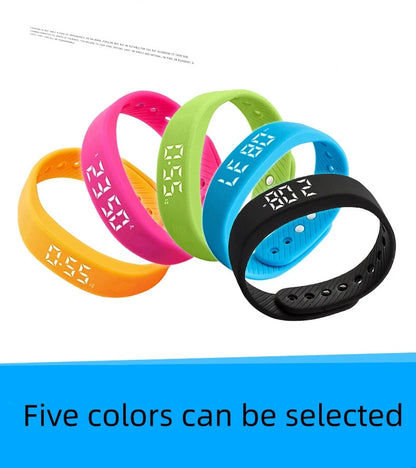 Smart Bracelet LED Digital Vibration Alarm Wrist Waterproof Smart Clock Smartband With Running Pedometer Monitor Smart Band