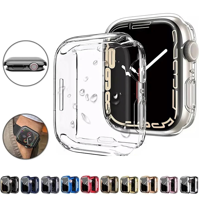 TPU Bumper Cover For Apple Watch Ultra 3 2 1 49mm 45mm 44mm 42mm 41mm 40mm 38mm Screen Protector Case For iWatch Serie 9 8 7 6 5