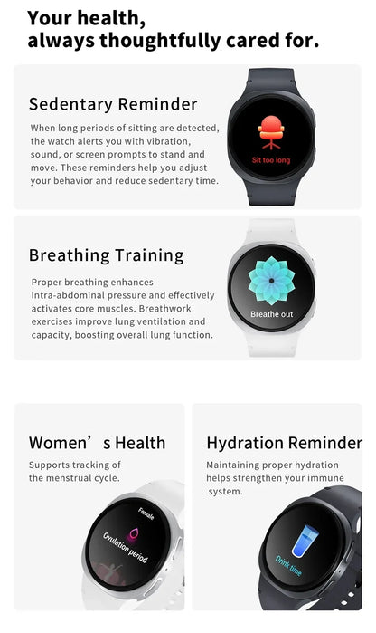 2026New GPS Tracking Smart Watch Women Health Monitoring Bluetooth Call NFC  IP68 Waterproof  Sports Mode Compass Smartwatch Men