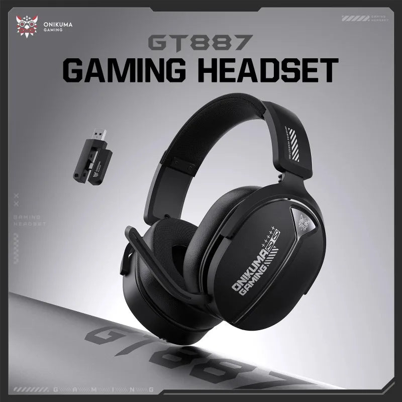 ONIKUMA GT887 Wireless Gaming Headset 4-Mode Bluetooth Headphones Ultra-Low Latency With Mic Wired For PS5 PC Switch Xbox Gamer