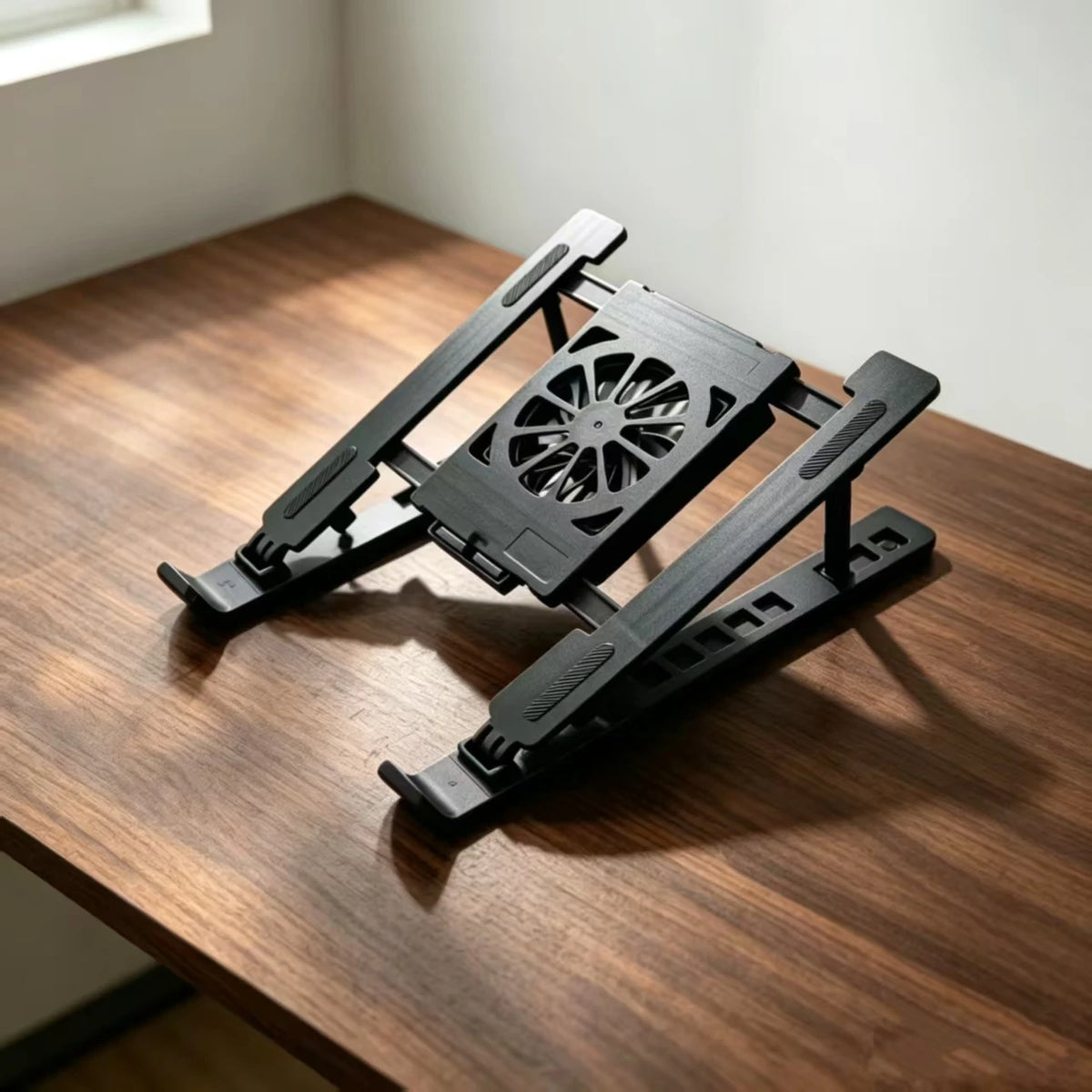 Adjustable Tablet Laptop Cooling Stand with Foldable Design Portable Air-Cooled Monitor Holder for Various Scenarios