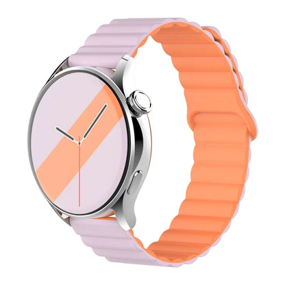 Magnetic Loop For Samsung Galaxy watch 7/6/5 pro/4/Classic/active 2 20mm 22mm band Silicone link bracelet huawei GT 2-3-4 strap