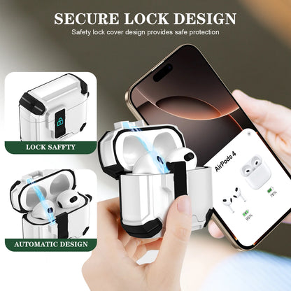 for AirPods 4/for AirPods Pro 3 Case Automatic Lock with MagSafe Phone Bracket Protective Case with Lanyard For AirPods Pro2/Pro