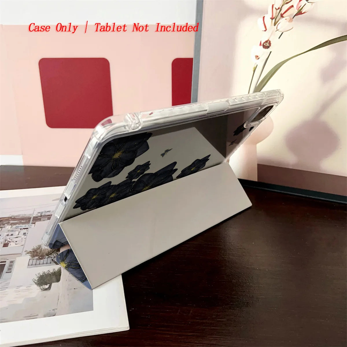 Y-Shape Foldable Stand Fresh Printed iPad Case, Auto Sleep/Wake, Fashion Minimalist Style, Fits Various Apple Models . 8 Styles