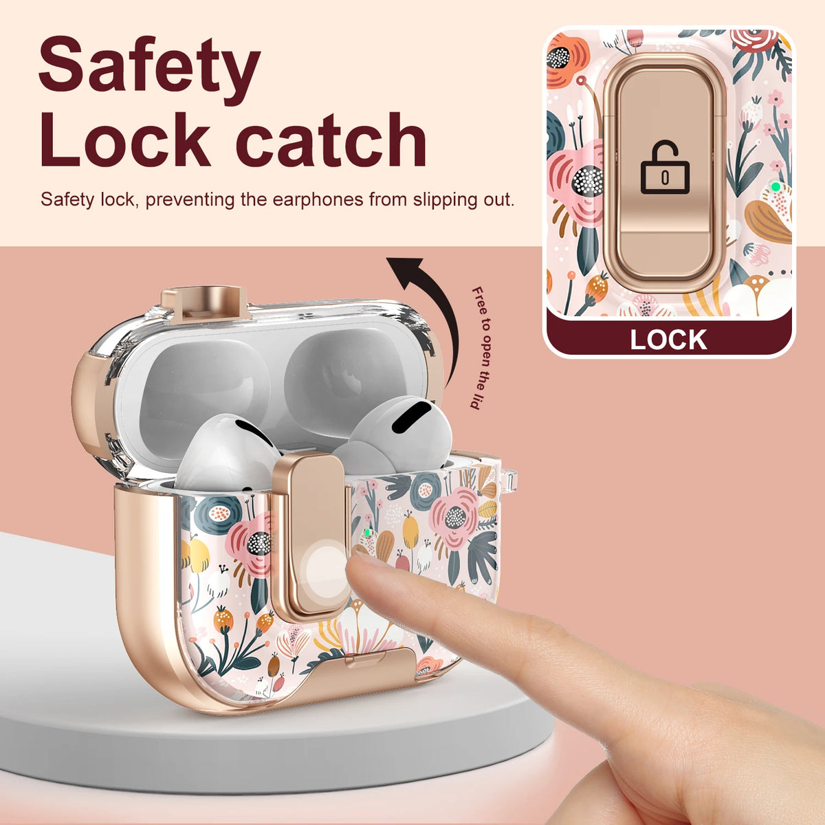 Transparent Crystal Wireless Bluetooth Earphone Case for Airpods Pro 2 3 2nd Leopard TPU Switch Lock Cover for Airpods 4 Sleeve