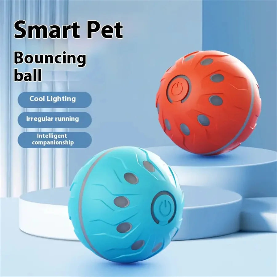 Smart Dog Toys Ball Electronic Interactive Cat Toy Pet Jump and Rolling Ball USB Automatic Moving Bouncing for Large Medium Dogs