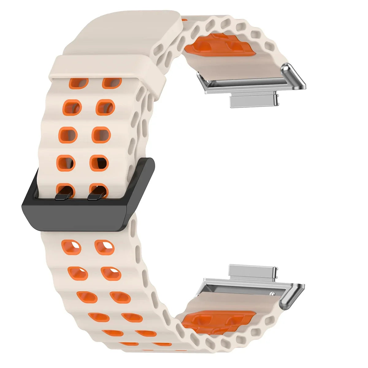 Soft Silicone Strap for Redmi Watch 6 5 4 Sports Two Tone Wristband for Xiaomi Mi Band 8 9 Pro Adjustable Rubber Wristband