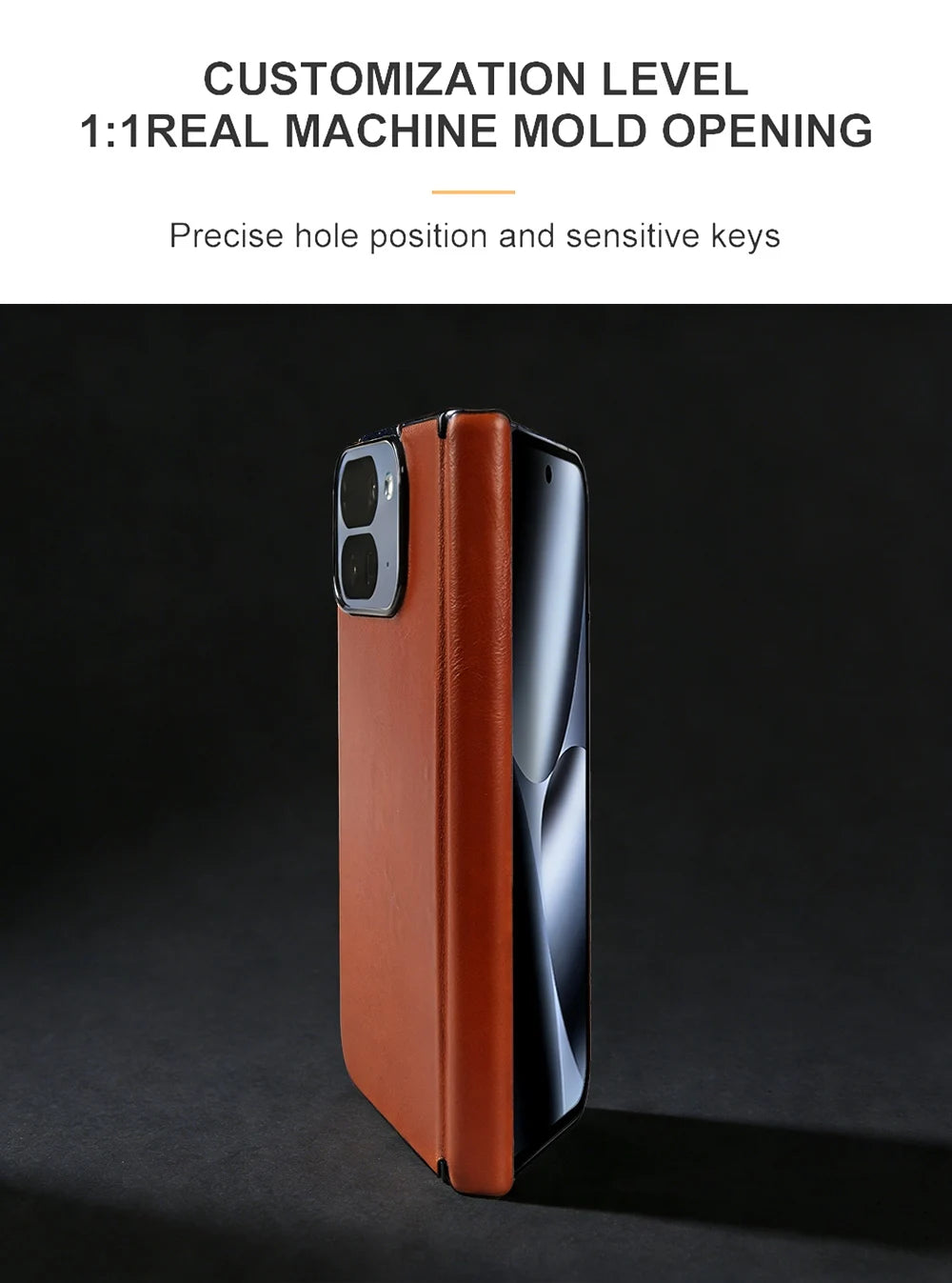 Luxury Genuine Leather Case for Google Pixel 11 Pro Fold 10Pro Fold Oil Wax Central Axis Pattern Phone Back Cases Without Front