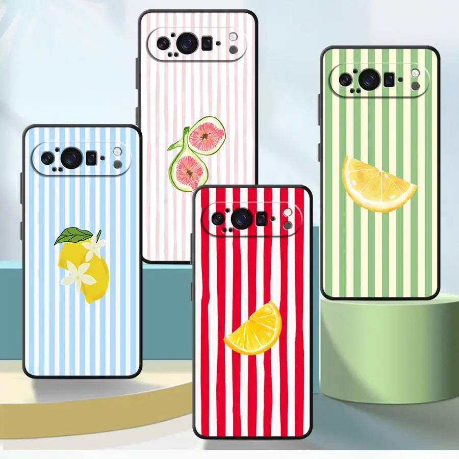 Funda Phone Cover Case for Google Pixel 10A 9a 6a 10 9 Pro XL 7a 6 7 8 Pro 8a Fashion Fruits