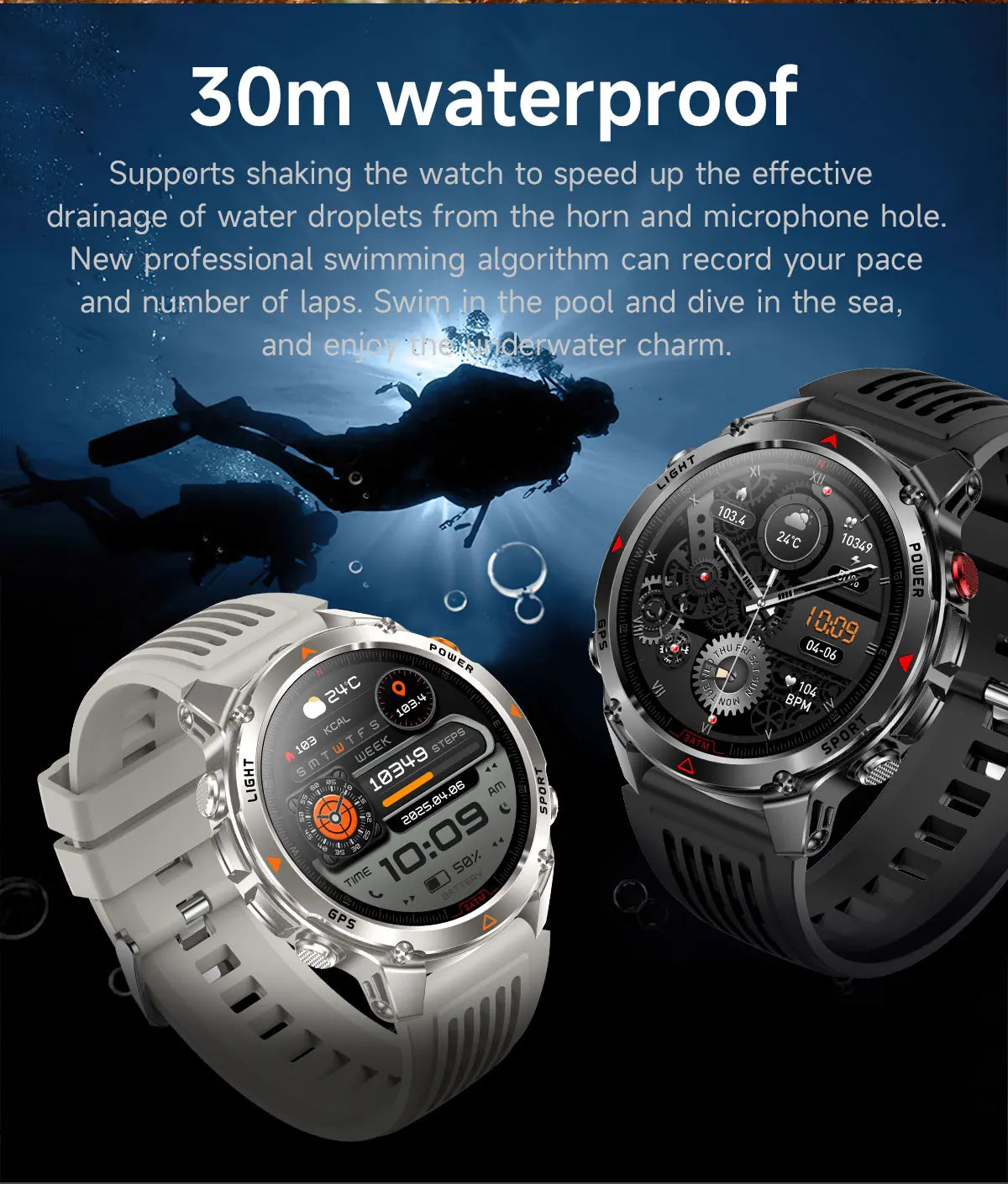 2026 New GPS Map Navigation Smart Watch Men Women Amoled Screen 3ATM Waterproof Sport SmartWatch Compass NFC BT Call Watches Men