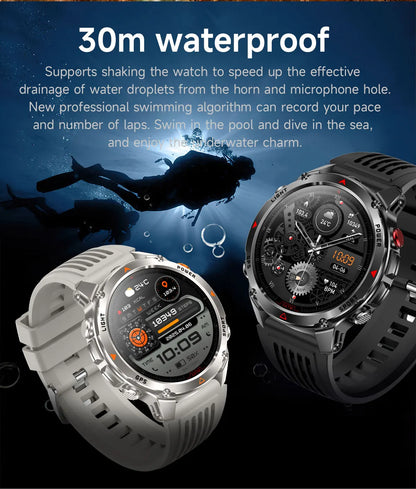 2026 New GPS Map Navigation Smart Watch Men Women Amoled Screen 3ATM Waterproof Sport SmartWatch Compass NFC BT Call Watches Men