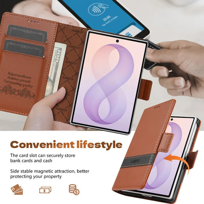 Business Luxury Leather RFID Wallet Card Solt Phone Case for Samsung Galaxy Z Fold8 Ultra Fold 4 5 6 7 8 Flip Protective Cover