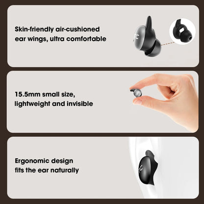 HTC NE90 TWS Sleep Bluetooth Earphones Wireless Bluetooth 5.3 Stereo Headphones Mini Sleeping Earbuds Long Battery Touch Control