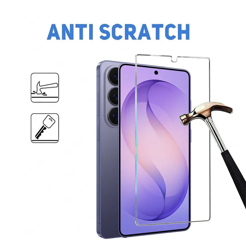 6IN1 Tempered Glass For Samsung Galaxy S26 S25 S24 Ultra S23 S22 S21 FE Plus Unlock HD Screen Protector Glass Phone Accessories
