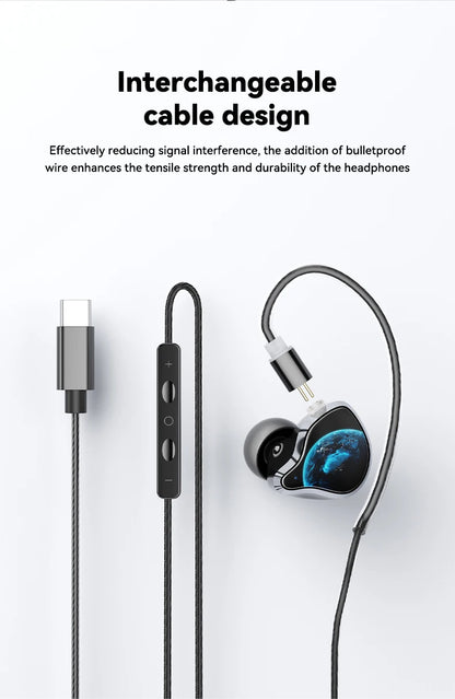 HTC NE81 TWS Wireless Earbuds Bluetooth ANC Wired Voice Control for Singing Live Streaming Touch Control Stereo Sports Earphone